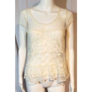 American Eagle Sheer Floral Lace Blouse - Size XS